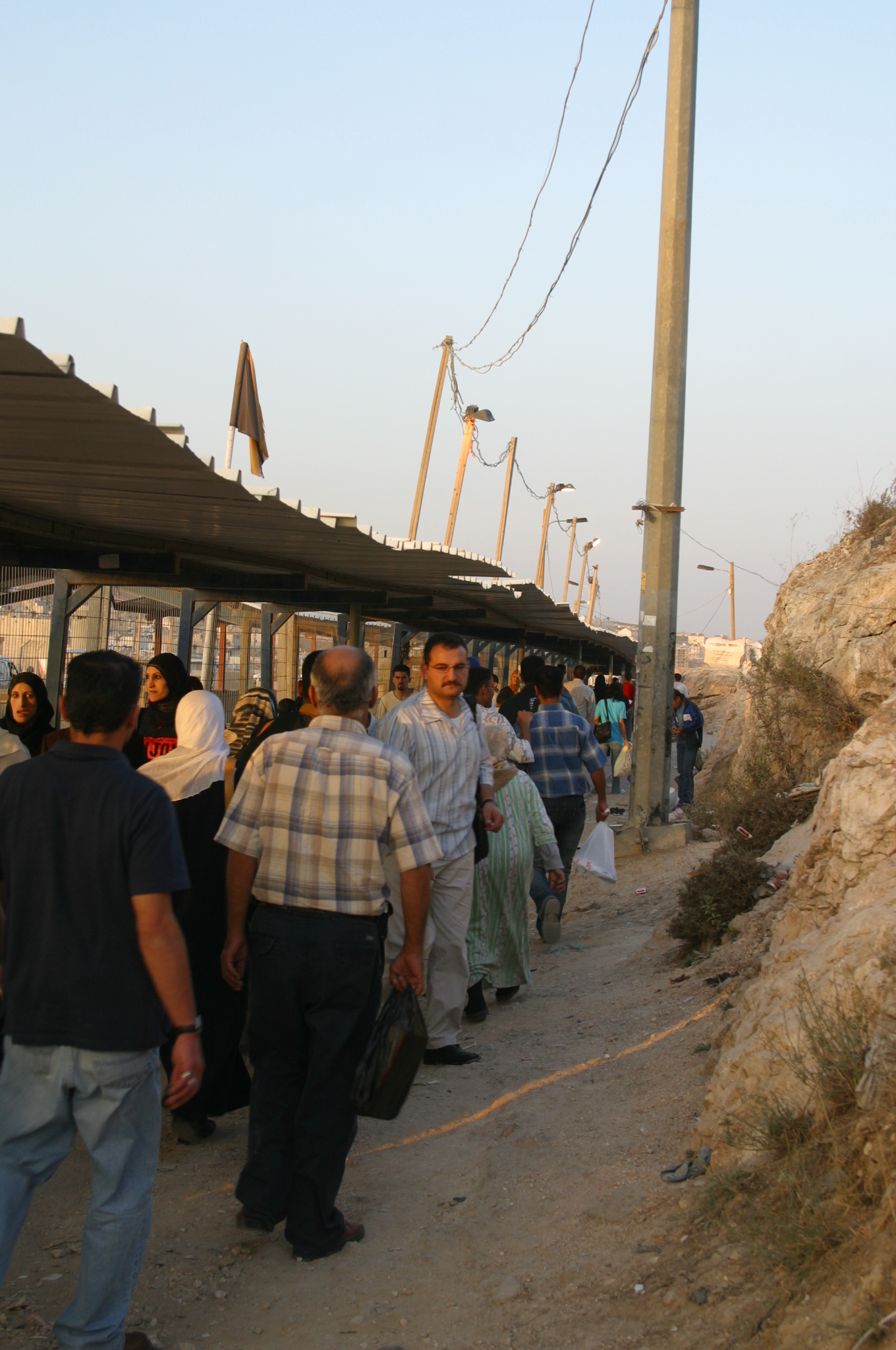 'Check point' entre ciudades del territorio palestino ocupado.