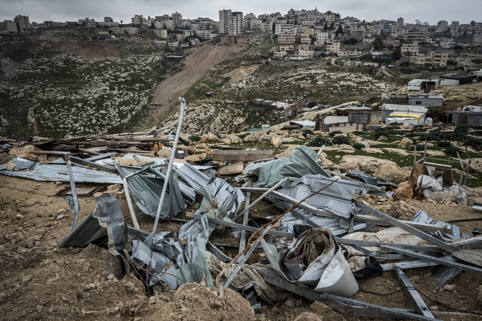 Asentamiento israelí de Ma’ale Adumim, a las afueras de Jerusalén. La comunidad afectada se llama al Aizzarya. 