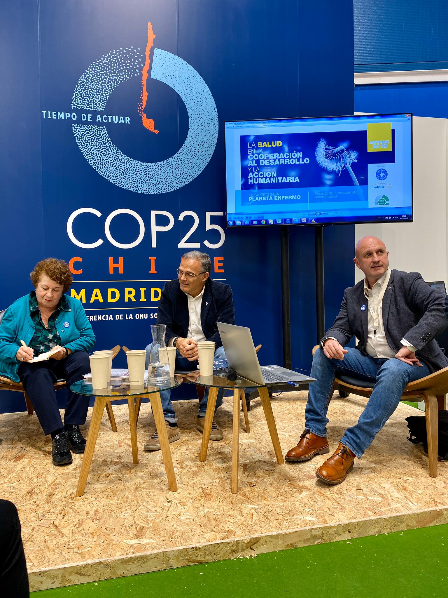 Presentación del informe en la COP25.