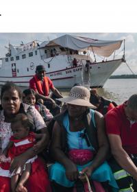 Desde abril de 2022 Médicos del Mundo Francia y su socio, la Fundación italocolombiana Monte Tabor, atienden a poblaciones indígenas que viven a lo largo del río San Juan, en la región del Norte del Cauca, a bordo del buque hospital San Raffaele. 