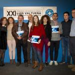Familiares y premiados en la XXI edición del premio Luis Valtueña.