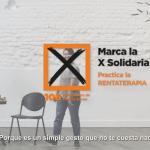 Cartel de la Campaña Marca la X Solidaria en la declaración de la Renta 2018,